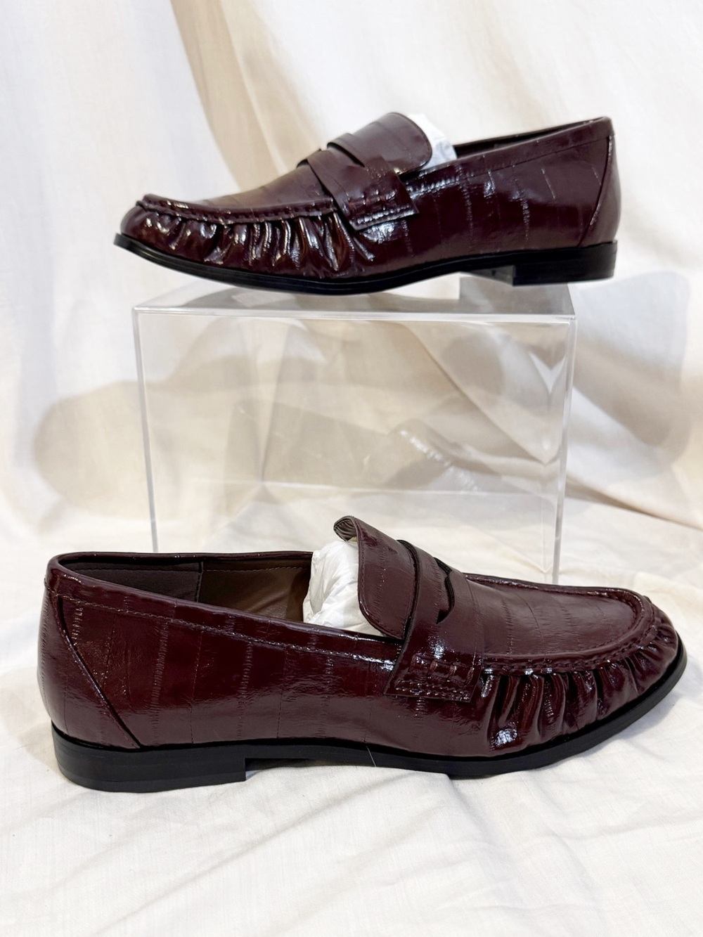 NWT C.Paravano Penny Loafers, Womens Moccasins, Slip On Casual, size 8 / 39